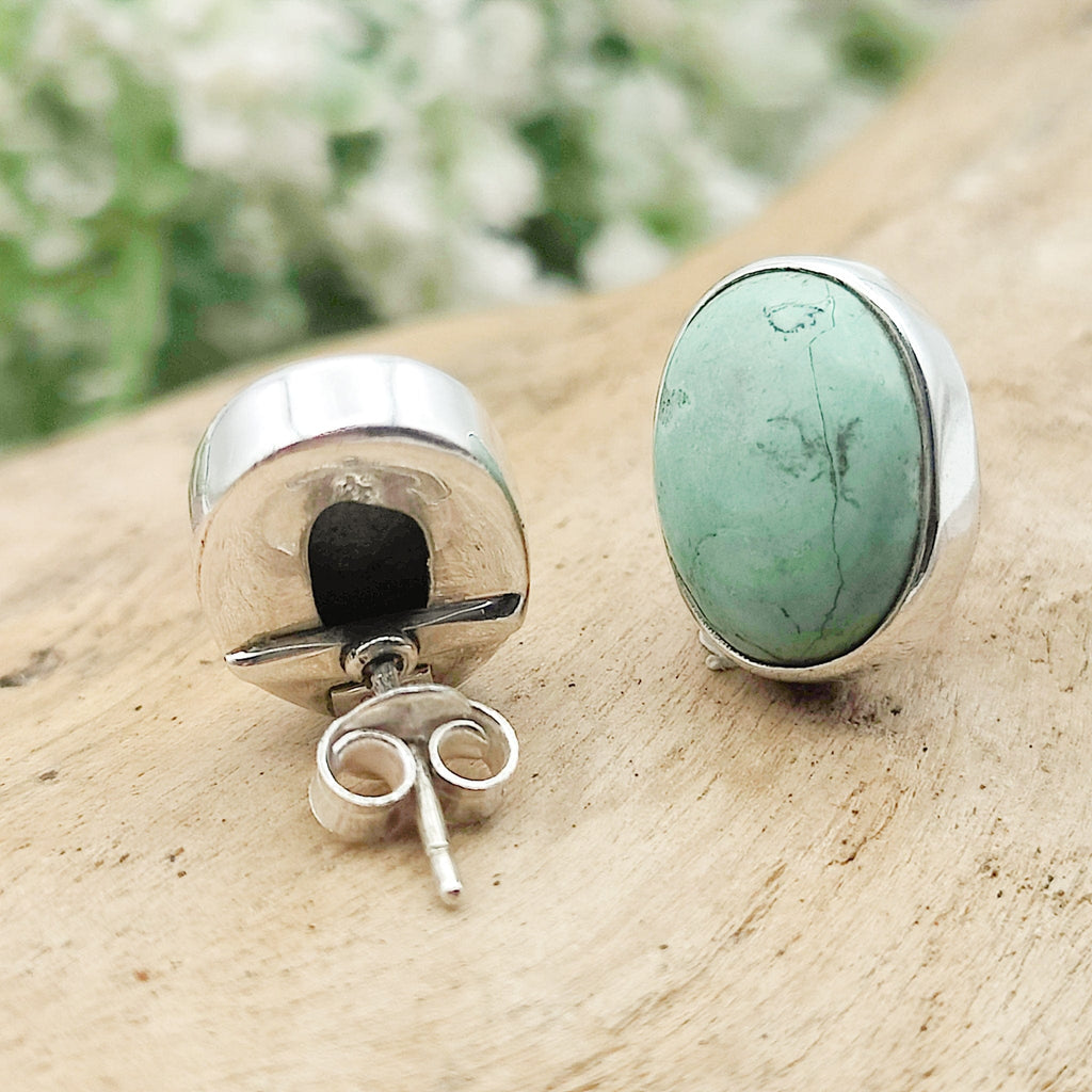 Hepburn and Hughes Turquoise Earring | Oval Stud Earrings | 3 options | Sterling Silver