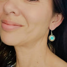 Hepburn and Hughes Turquoise Earrings | Aztec Style | Gemstone gift | Sterling Silver