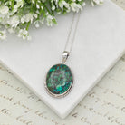 Hepburn and Hughes Turquoise Gemstone Pendant | December Gift | Sterling Silver
