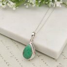 Hepburn and Hughes Turquoise Pendant | 15mm Teardrop | Birthstone Gift | Sterling Silver