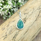 Hepburn and Hughes Turquoise Pendant | 15mm Teardrop | Birthstone Gift | Sterling Silver