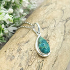 Hepburn and Hughes Turquoise Pendant | 15mm Teardrop | Birthstone Gift | Sterling Silver