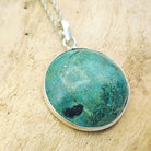 Hepburn and Hughes Turquoise Pendant | 30mm Circle | December birthstone | Sterling Silver