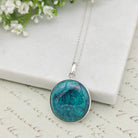 Hepburn and Hughes Turquoise Pendant | 30mm Circle | December birthstone | Sterling Silver