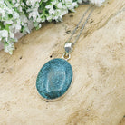 Hepburn and Hughes Turquoise Pendant | 30mm Oval | 3 Options | Sterling Silver