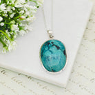 Hepburn and Hughes Turquoise Pendant | Blue gemstone necklace | Sterling Silver
