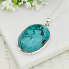 Hepburn and Hughes Turquoise Pendant | Blue gemstone necklace | Sterling Silver