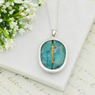 Hepburn and Hughes Turquoise Pendant | Blue gemstone necklace | Sterling Silver