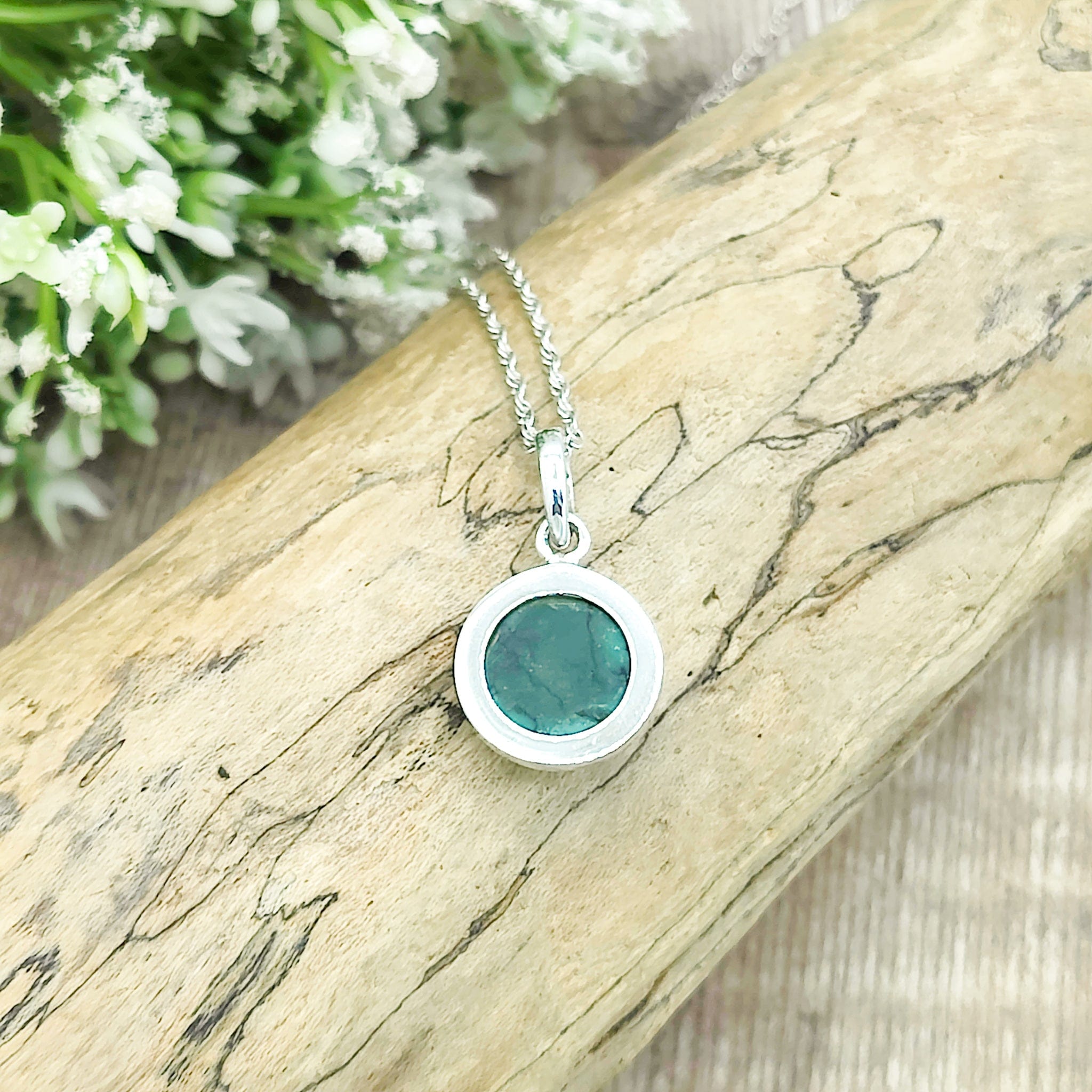 Hepburn and Hughes Turquoise Pendant | December Birthstone | 11th anniversary gift | Sterling Silver