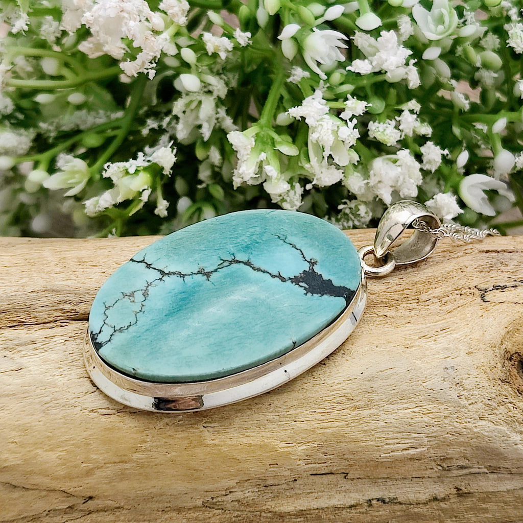 Hepburn and Hughes Turquoise Pendant | Large Oval | 3 Options | Sterling Silver