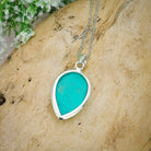 Hepburn and Hughes Turquoise Pendant | Teardrop Birthstone necklace | Sterling Silver