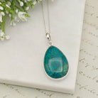 Hepburn and Hughes Turquoise Pendant | Teardrop Gemstone |Sterling Silver