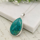 Hepburn and Hughes Turquoise Pendant | Teardrop Gemstone |Sterling Silver