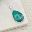 Hepburn and Hughes Turquoise Pendant | Teardrop Gemstone |Sterling Silver