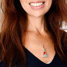 Hepburn & Hughes Upcycled Japanese Imari Pendant | 35mm Triangle | 18th wedding gift |  Sterling Silver