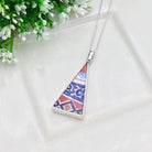 Hepburn & Hughes Upcycled Japanese Imari Pendant | Porcelain | 18th wedding gift |  Sterling Silver