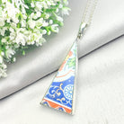 Hepburn & Hughes Upcycled Japanese Imari Pendant | Triangle | Sterling Silver