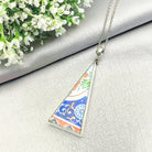 Hepburn & Hughes Upcycled Japanese Imari Pendant | Triangle | Sterling Silver