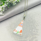 Hepburn & Hughes Upcycled Japanese Imari Pendant | Triangle | Sterling Silver