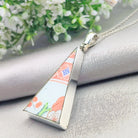 Hepburn & Hughes Upcycled Japanese Imari Pendant | Triangle | Sterling Silver