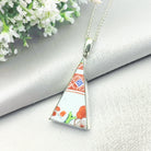 Hepburn & Hughes Upcycled Japanese Imari Pendant | Triangle | Sterling Silver