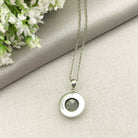 Hepburn and Hughes Welsh Preseli Bluestone Necklace | "Stonehenge" jewellery | Circle | Sterling Silver