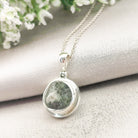 Hepburn and Hughes Welsh Preseli Bluestone Necklace | "Stonehenge" jewellery | Circle | Sterling Silver