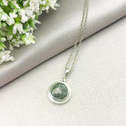 Hepburn and Hughes Welsh Preseli Bluestone Necklace | "Stonehenge" jewellery | Circle | Sterling Silver