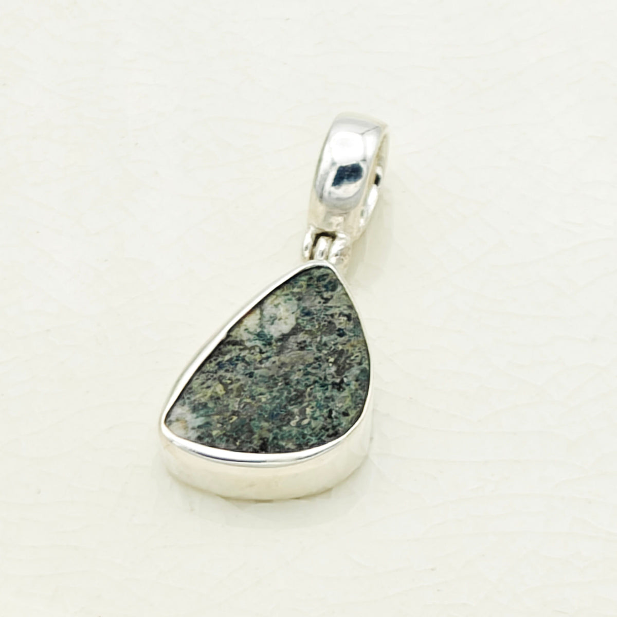 Hepburn and Hughes Welsh Preseli Bluestone Necklace | Stonehenge Spiritual Gift | Sterling Silver