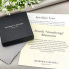 Hepburn and Hughes Welsh Preseli Bluestone Necklace | "Stonehenge" Summer Solstice Gift | Diamond | Sterling Silver