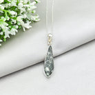 Hepburn and Hughes Welsh Preseli Bluestone Necklace | "Stonehenge" Summer Solstice Gift | Diamond | Sterling Silver