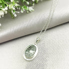 Hepburn and Hughes Welsh Preseli Bluestone Necklace | "Stonehenge" Summer Solstice Gift | Oval | Sterling Silver