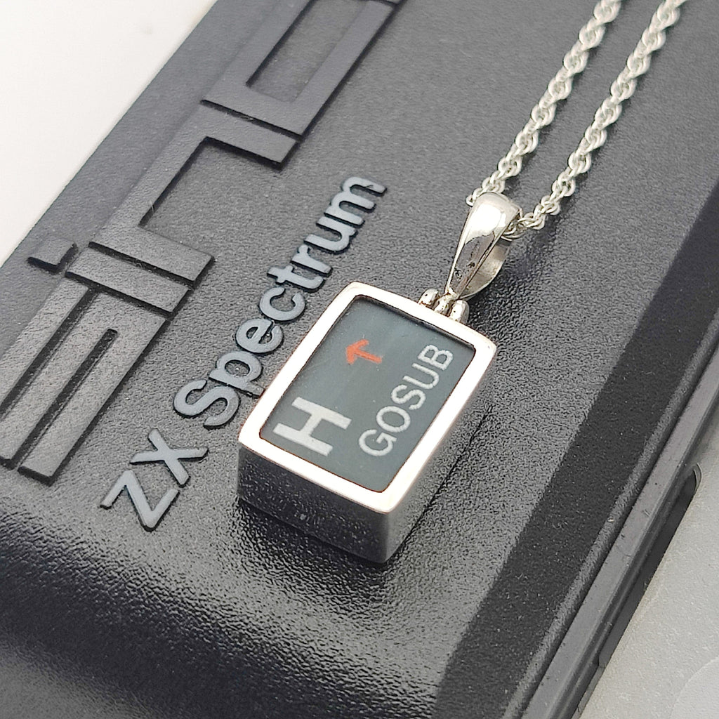 Hepburn and Hughes ZX Spectrum Keyboard Pendants | Letters | Computer Gift | Sterling Silver