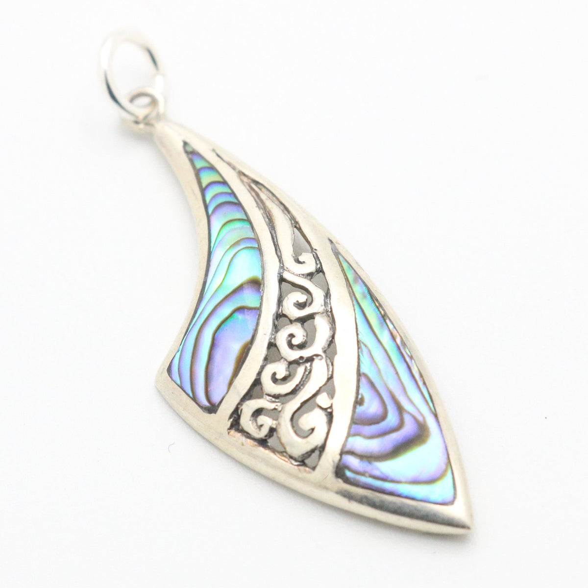 Abalone Shell Pendant | Abstract with swirl | Sterling Silver – Hepburn ...