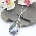 Hepburn and Hughes Abalone Shell Pendant | Hanging Teardrop | Sterling Silver