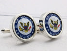 Hepburn and Hughes American Golf Ball Cufflinks in Sterling Silver