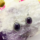 Hepburn and Hughes Amethyst Earrings | February birthstone | Oval | Sterling Silver