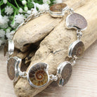 Hepburn and Hughes Ammonite Bracelet, medium tones in Sterling Silver