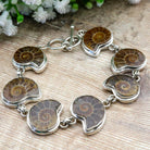 Hepburn and Hughes Ammonite Bracelet, medium tones in Sterling Silver