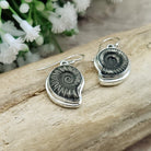 Hepburn and Hughes Ammonite Promicroceras Earrings | 3 sizes | Sterling Silver