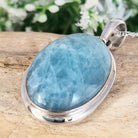 Hepburn and Hughes Aquamarine Pendant | Oval | Gemstone Gift | Sterling Silver