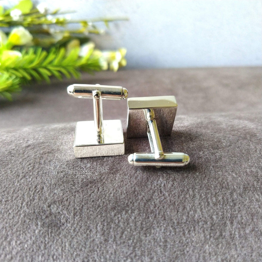 Hepburn and Hughes Art Deco Cufflinks, Clarice Cliff in Sterling Silver
