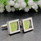 Hepburn and Hughes Art Deco Cufflinks, Clarice Cliff in Sterling Silver