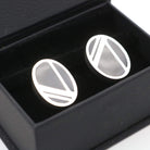 Hepburn and Hughes Art Deco Cufflinks | Monochrome | Sterling Silver