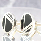 Hepburn and Hughes Art Deco Cufflinks | Monochrome | Sterling Silver