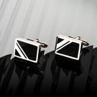 Hepburn and Hughes Art Deco Cufflinks | Monochrome | Sterling Silver