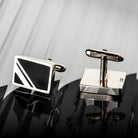 Hepburn and Hughes Art Deco Cufflinks | Monochrome | Sterling Silver