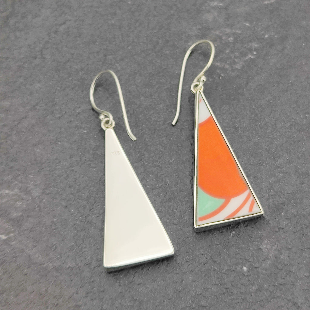 Hepburn and Hughes Art Deco Earrings | Clarice Cliff Ceramics | Two Options | Sterling Silver