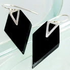 Hepburn and Hughes Art Deco Earrings, Diamond in Sterling Silver