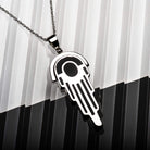 Hepburn and Hughes Art Deco Pendant, black in Sterling Silver